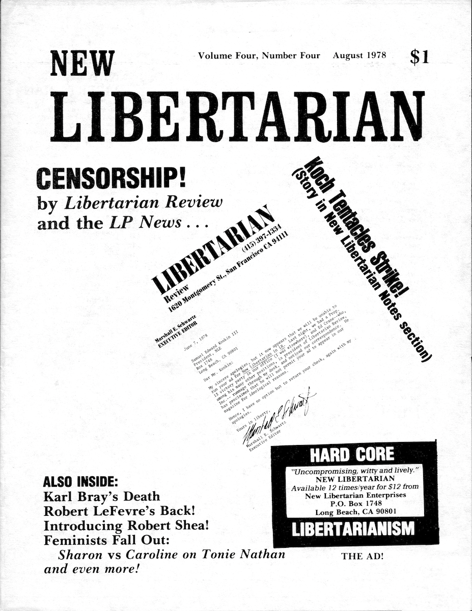 Cover of New Libertarian Volume 4 Number 4