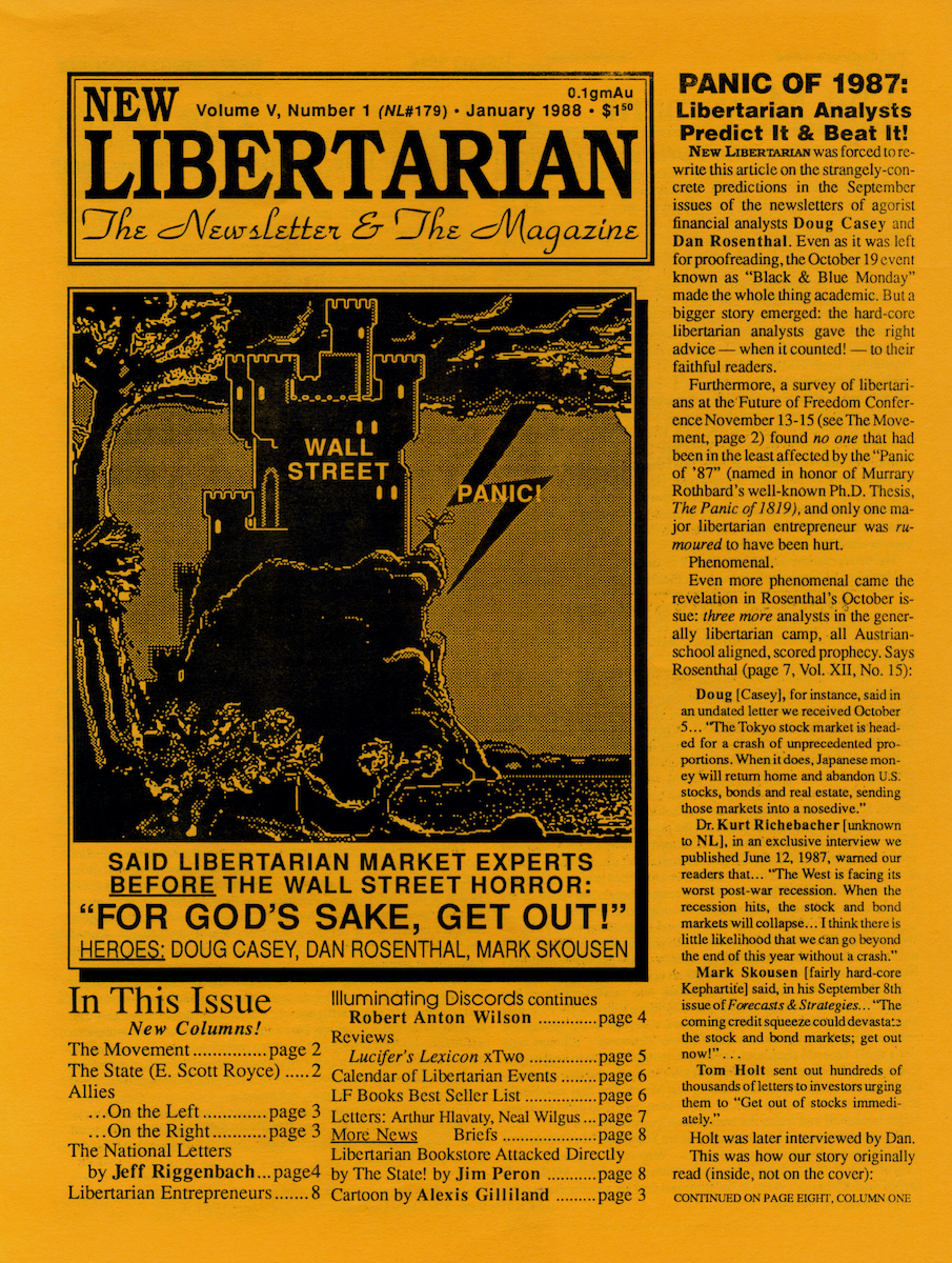 Cover of New Libertarian: The Newsletter Volume 5 Number 1 (NL182)