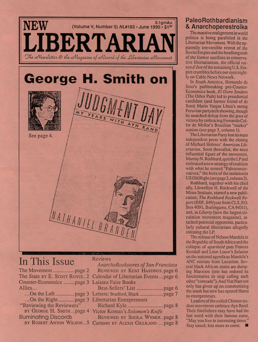 Cover of New Libertarian: The Newsletter Volume 5 Number 5 (NL186)