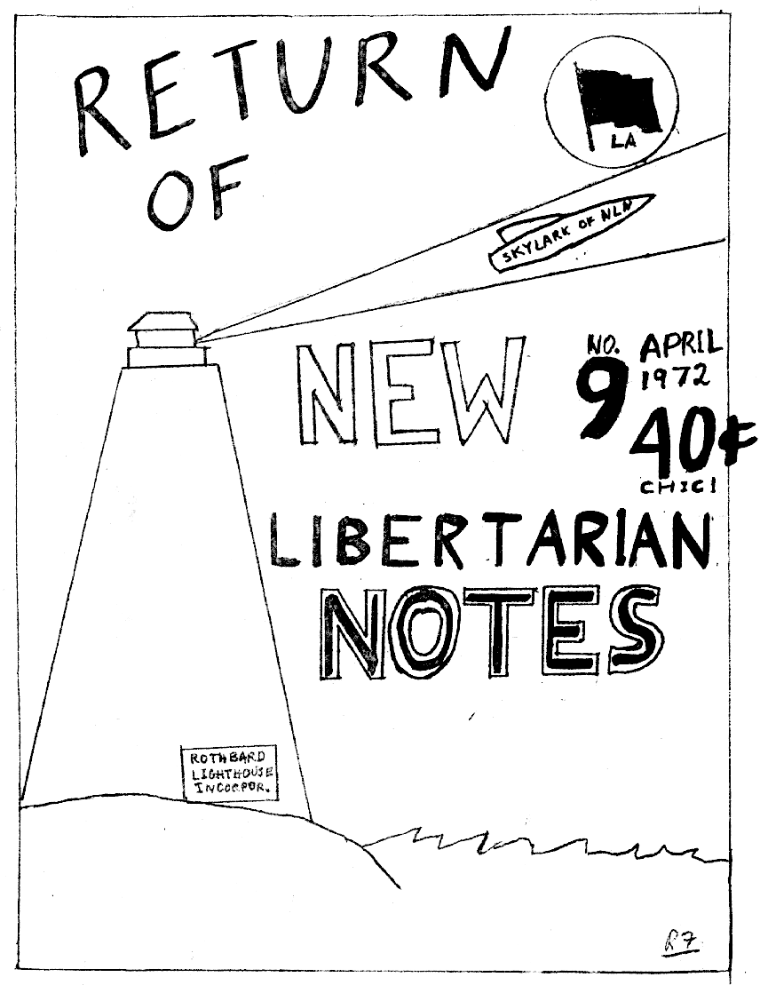 Cover of New Libertarian Notes Volume 2 Number 9
